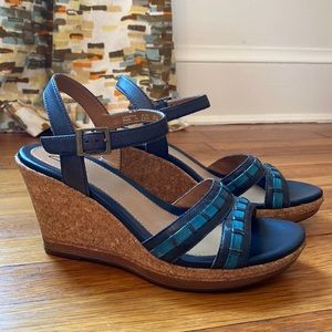 Clarks Platform Cork Wedge Sandal | Size 8.5